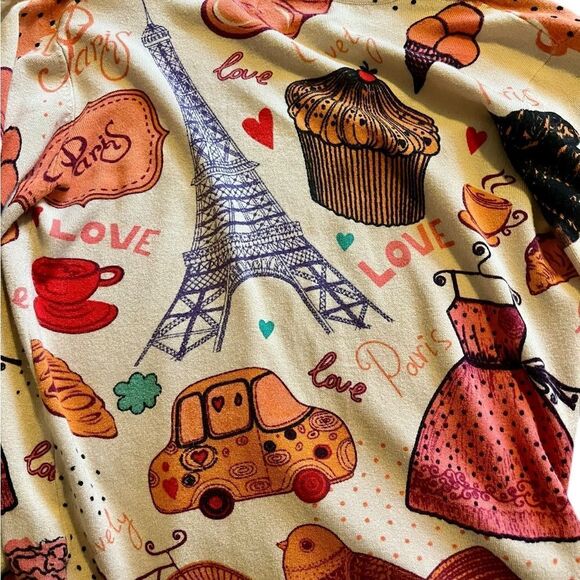 Purplish London Paris themed Cardigan - Picture 2 of 7